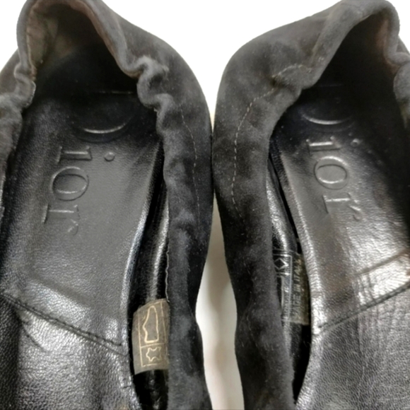 CHRISTIAN DIOR FLATS WOMEN BLACK SUEDE - Picture 6 of 9